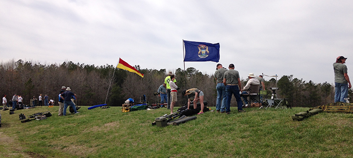 600 yard team match. The flagpole was even more bent a second before this picture was taken.
